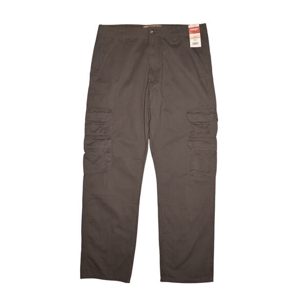 WRANGLER NEW $40 Relaxed Fit Cotton Cargo Pant Gray Men's 34